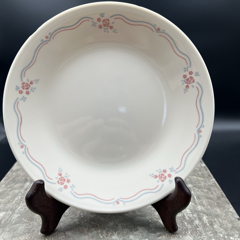 Vintage Corelle English Breakfast Bread Plates 6.75" Pink Rose Set of 4 EUC - Picture 5 of 9